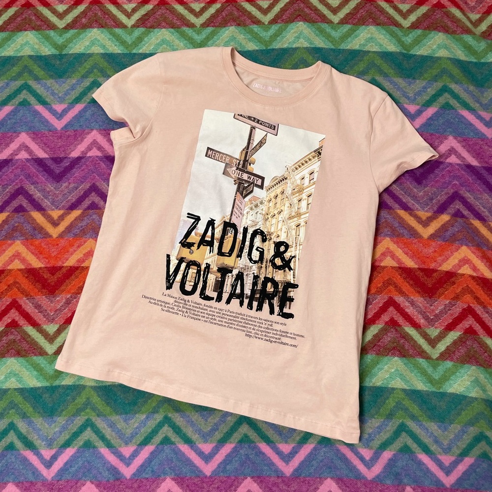 NWOT Zadig & Voltaire pink T